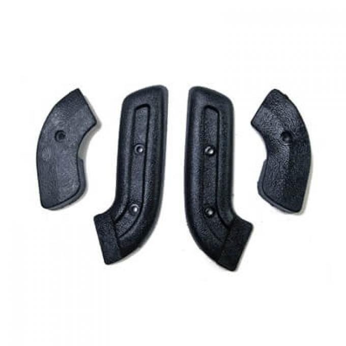 Scott Drake 1968-1970 Ford Mustang Seat Hinge Covers (Black) C8AZ-6561692-5B