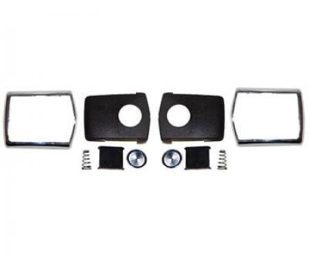 Scott Drake 1968-1970 Ford Mustang 1968-70 Mustang Seat Belt Buckle Restoration Kit-Deluxe Chrome C8AZ-65611A72CK