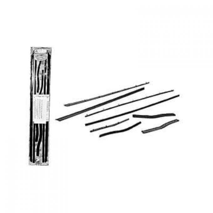 Scott Drake 1967-1968 Ford Mustang 67-68 Fastback Window Channel Strips (Set of 4) C7ZZ-6321458-9S