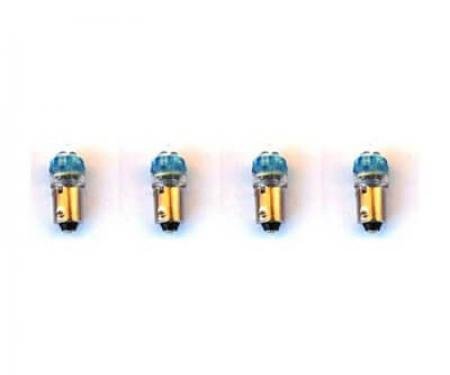 Scott Drake 1964-1968 Ford Mustang Instrument Panel LED Replacement Bulbs, Blue 1895, Set of 4 SD-1895-BL
