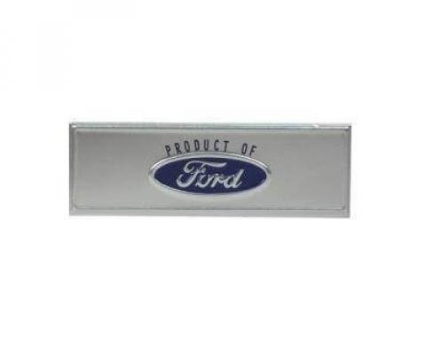 Scott Drake 1968-1973 Ford Mustang Sill Plate Emblem, Ford Logo, Blue C8ZZ-6513208-T