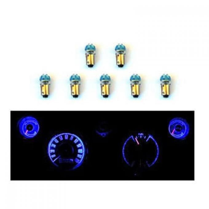 Scott Drake 1967-1968 Ford Mustang Instrument Panel LED Light Bulb Set SD-6768-GA-BL