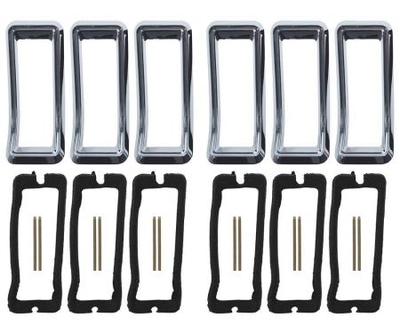 Scott Drake 1967 Ford Mustang Concours Tail Light Bezel Kit KIT-ELC-5