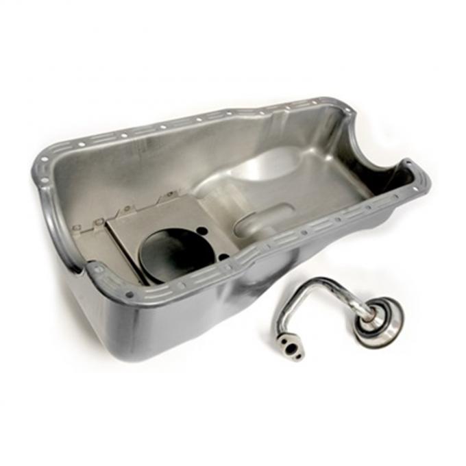 Scott Drake 1965-1973 Ford Mustang Oil Pan Front Sump with Baffle and Pickup Kit C5ZZ-6675-22-K