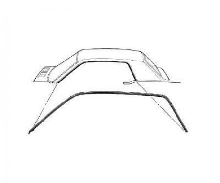 Scott Drake 1967-1968 Ford Mustang Roof Rail Weatherstrip Pair C7ZZ-6551222-3C