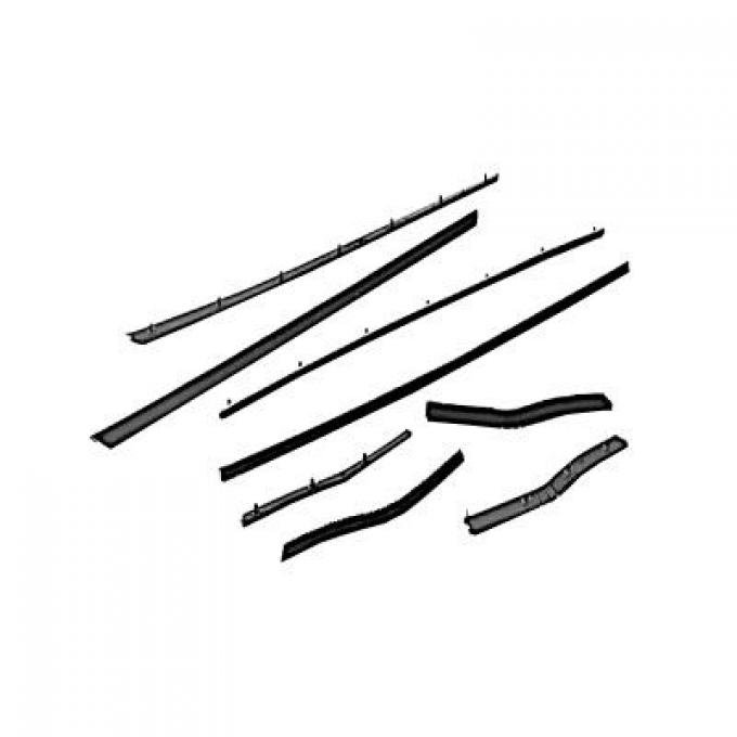 Scott Drake 1965-66 Mustang Economy Window Channel Strip Set, Coupe & Convertible C5ZZ-6521458-9E