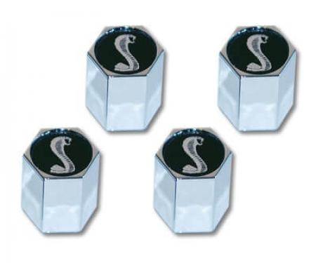 Scott Drake 1964-2020 Ford Mustang Tiffany Snake Valve Cap Set 4 ACC-5030181