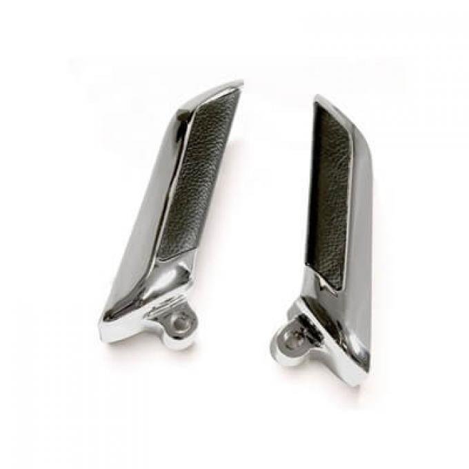 Scott Drake 1965-1966 Ford Mustang 1965-66 Inside Door Handle (Deluxe, Leather, Pair) C5ZZ-6522600-1L