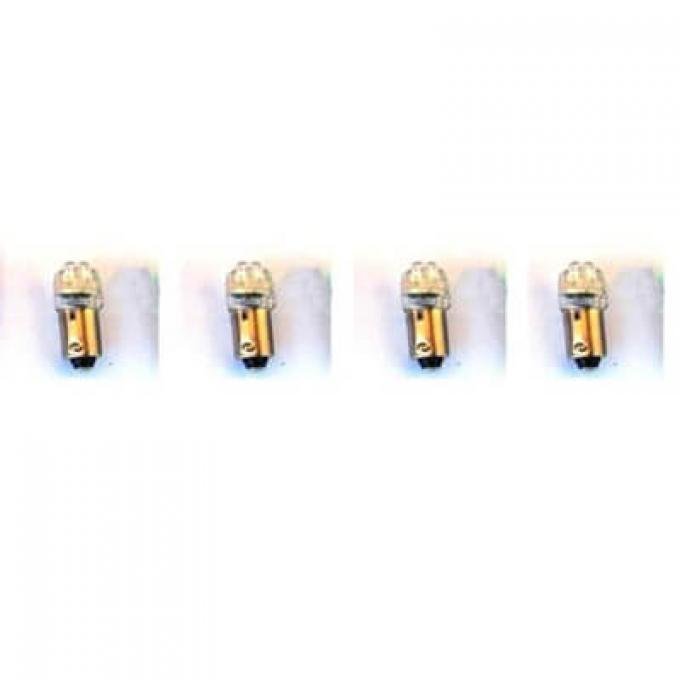 Scott Drake 1964-1968 Ford Mustang Instrument Panel LED Replacement Bulbs, White 1895, Set of 4 SD-1895