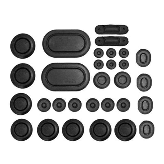 Scott Drake 1964-1966 Ford Mustang 1964-66 Mustang Rubber Grommet Kit (30 Pc) C5ZZ-6511135-K