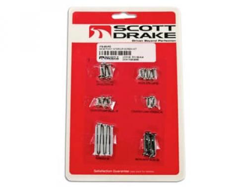 Scott Drake 1964-1966 Ford Mustang Pony Interior Trim Screw Kit ITS-65-PO