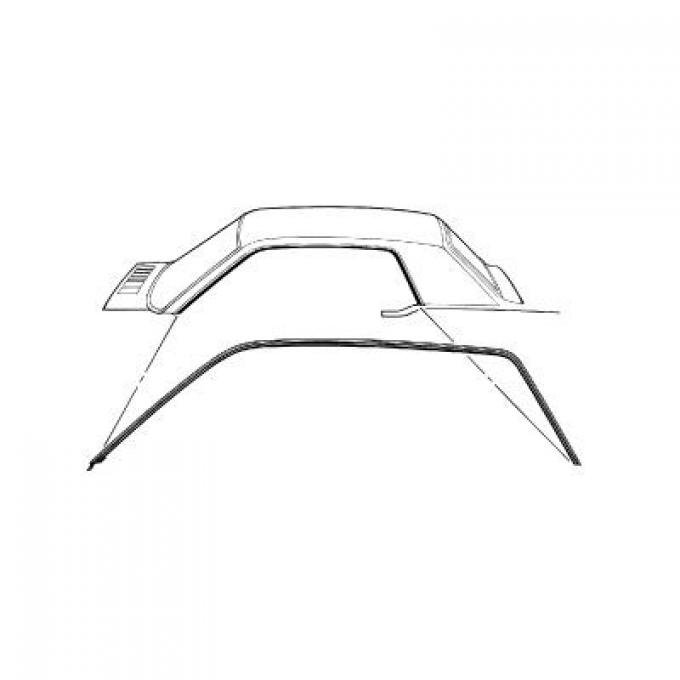 Scott Drake 1964-1966 Ford Mustang Coupe Roof Rail Seal C5ZZ-6551222-3C