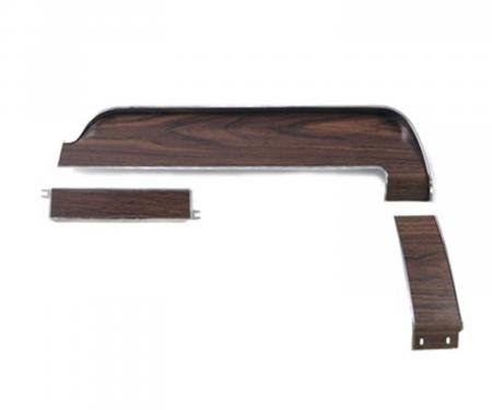 Scott Drake 1968 Ford Mustang Deluxe Dash Panels (With Wood Grain, 3 Piece) C8ZZ-6504410-KR