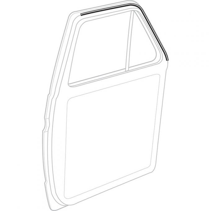 Dennis Carpenter Top of Door Seal - On Door  - 1980-96 Ford Truck, 1980-96 Ford Bronco E9TZ-1520518-PR