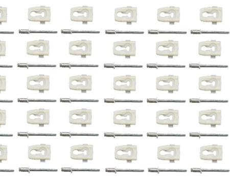 Classic Headquarters Ford Lower Side Molding Clip with Rivet Set, 30 Clips F-147