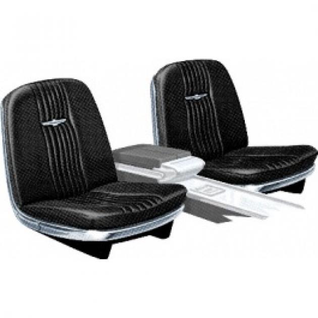Ford Thunderbird Front Bucket Seat Covers, Vinyl, Black 23, Trim Codes