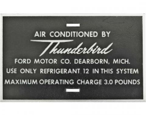 Ford Thunderbird Air Conditioner Hose Tag, Aluminum, 1961