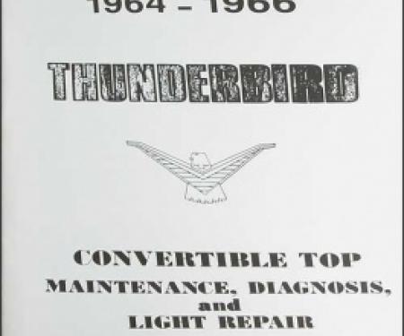 1964 1966 -66 Convertible Top Repair & Adjustment Manual, 36 Pages