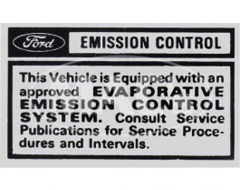 California Evaporative Emissions, 1970 Thunderbird