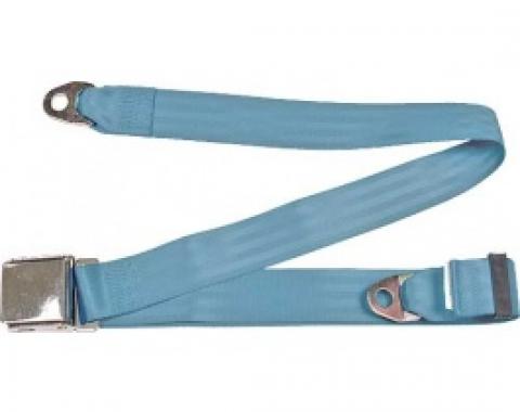 Seatbelt Solutions 1949-1979 Ford | Mercury, Lap Belt, 74" with Chrome Lift Latch 1800744005 | Powder Blue