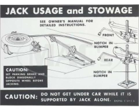 1970 Thunderbird Jacking Instructions