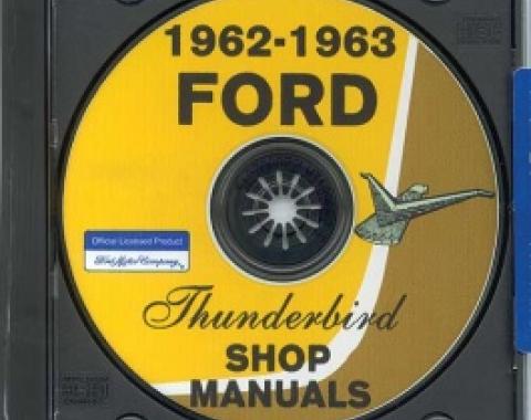 Shop Manual On CD, Thunderbird, Requires Windows To Use, 1962-63