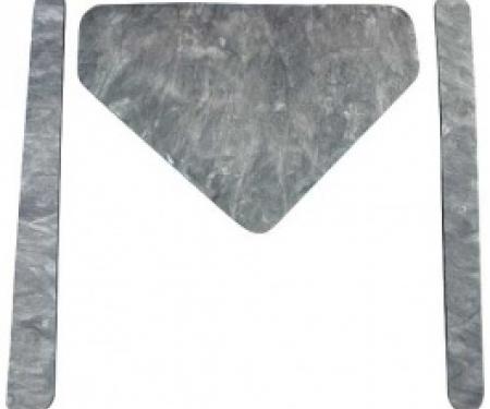 Ford Thunderbird Hood Insulation Pad Set, Die-Cut Fiberglass, 5 Pieces, 1966