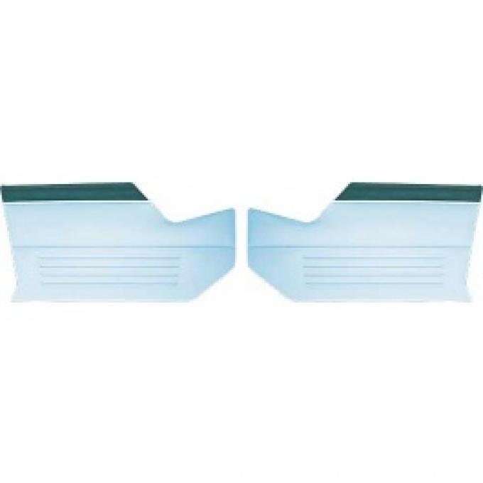 Ford Thunderbird Interior Kick Panels, Turquoise & White, Convertible, 1960