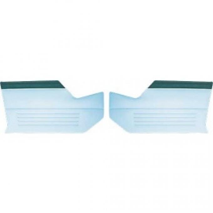 Ford Thunderbird Interior Kick Panels, Turquoise & White, Convertible, 1960