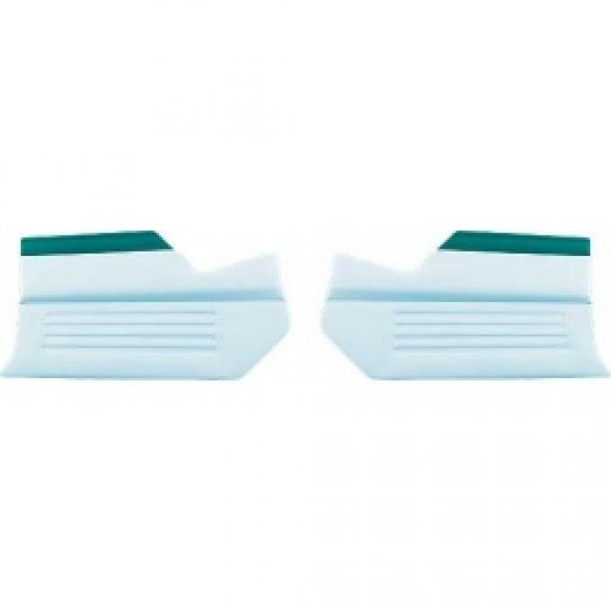Ford Thunderbird Interior Kick Panels, 2 Tone Turquoise, Coupe, 1960