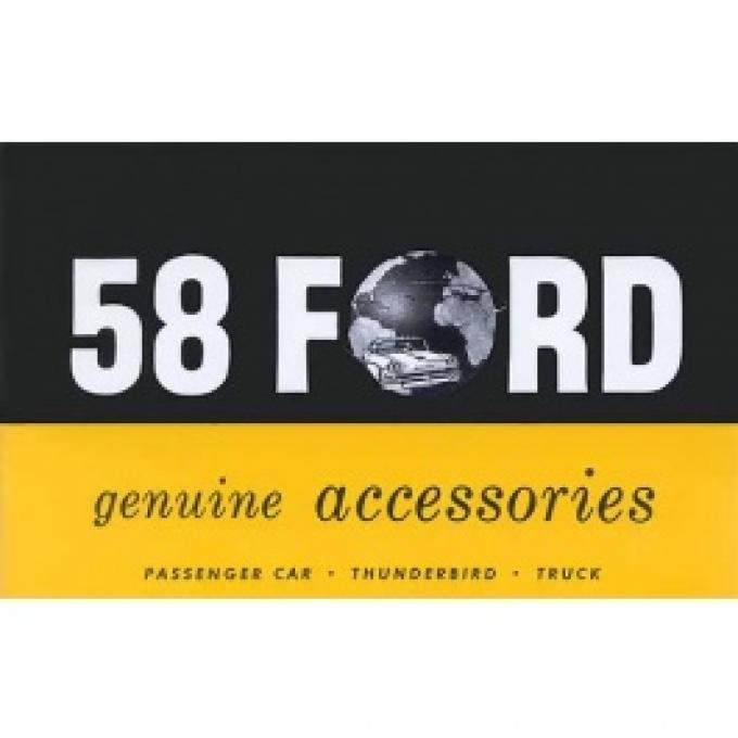 Accessories Brochure, Thunderbird, Full Size Car & Truck, 1958