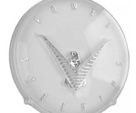Ford Thunderbird Horn Ring Ornament, White Plastic, With Power Steering, 1959-60