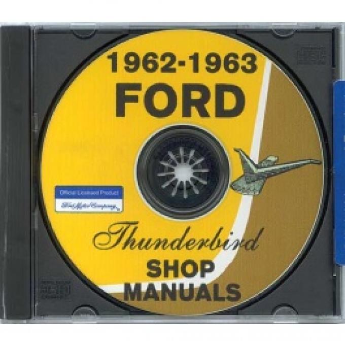 Shop Manual On CD, Thunderbird, Requires Windows To Use, 1962-63