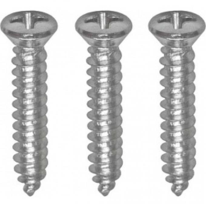 Ford Thunderbird Upper Interior Windshield Stainless Steel Moulding Screw Set, Coupe & Convertible, 1961-63