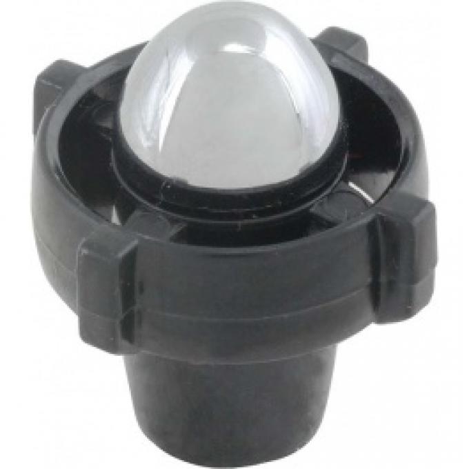 Ford Thunderbird Radio Knob, Black With Chrome Split Shaft, 1955-57