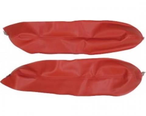 Ford Thunderbird Armrest Covers, Fiesta Red #LB31, 1956