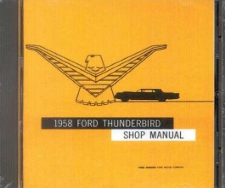 Shop Manual On CD, Thunderbird, Requires Windows To Use, 1958