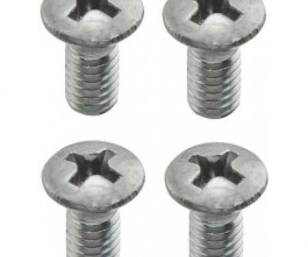 Ford Thunderbird Upper Corner Of Interior Windshield Cap Screw Set, Convertible, 1961-63