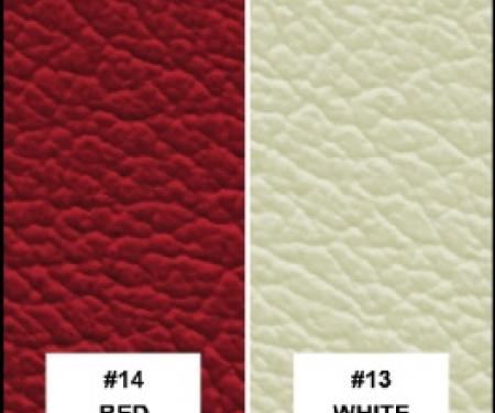 Ford Thunderbird Front Bucket & Rear Bench Seat Covers, Full Set, Vinyl, Red #14 & White #13, Trim Code 55, 1960