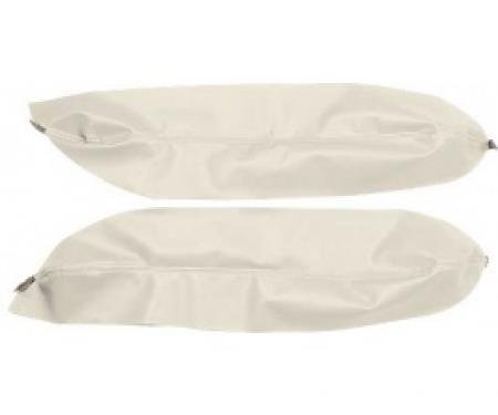 Ford Thunderbird Armrest Covers, White #LB14, 1957