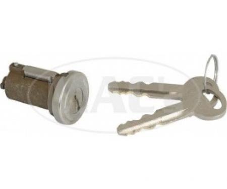 Ford Thunderbird Trunk Lock Cylinder, Includes 2 Keys, 1965-66