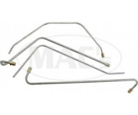 Ford Thunderbird Fuel & Vacuum Line Set, 4 Pcs, Stainless, 1955