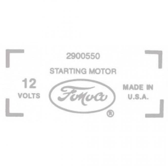 Ford Thunderbird Starter Decal, 430 V8, 2900550, 1959-60