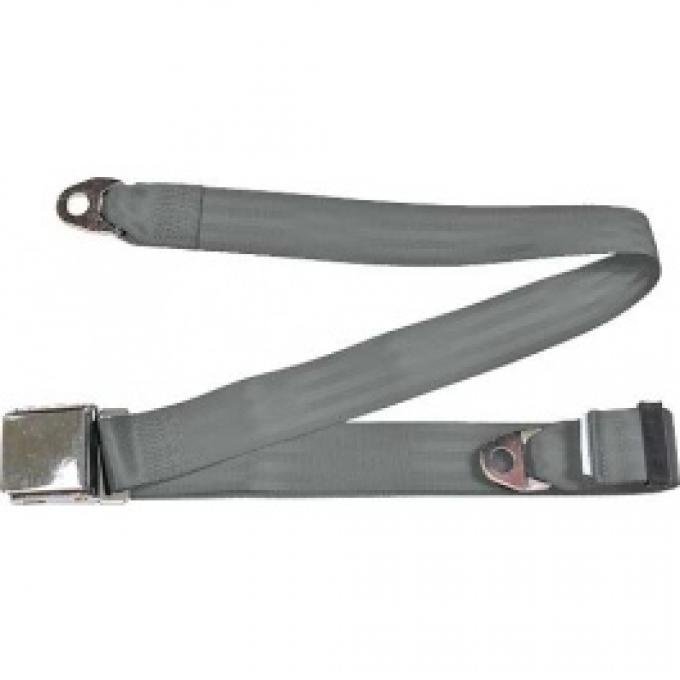 Seatbelt Solutions 1949-1979 Ford | Mercury Lap Belt, 74" with Chrome Lift Latch 1800746005 | Gray