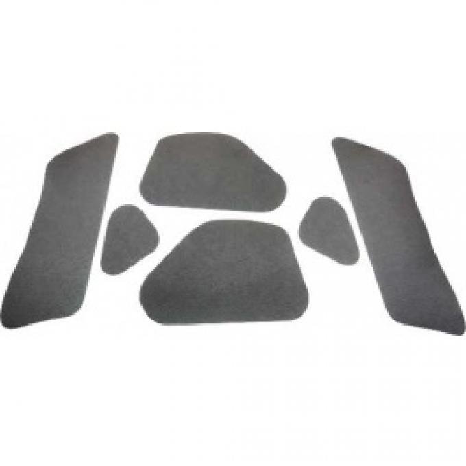 Ford Thunderbird Hood Insulation Pad Set, Die-Cut, 6 Pieces, 1958-60
