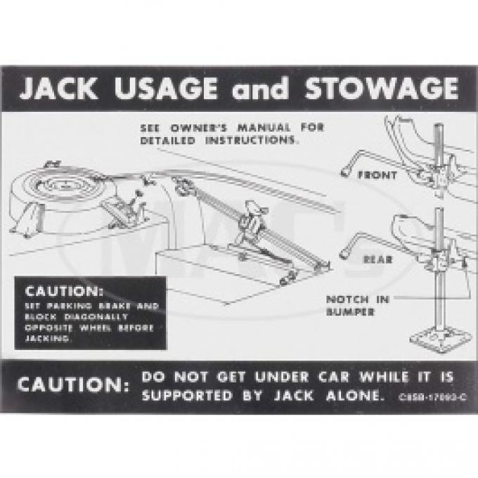 1968 Jacking Instructions