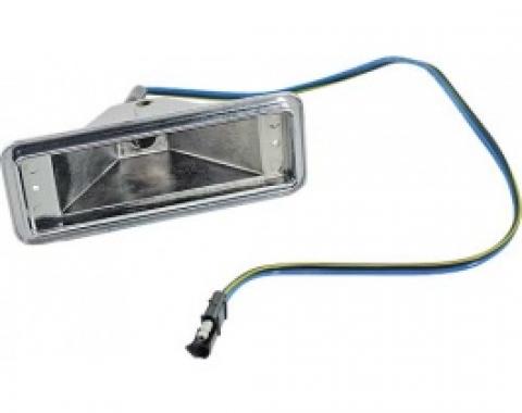 Ford Thunderbird Parking Light Body, Steel, With Correct Wire Pigtail, Black, 1958-60