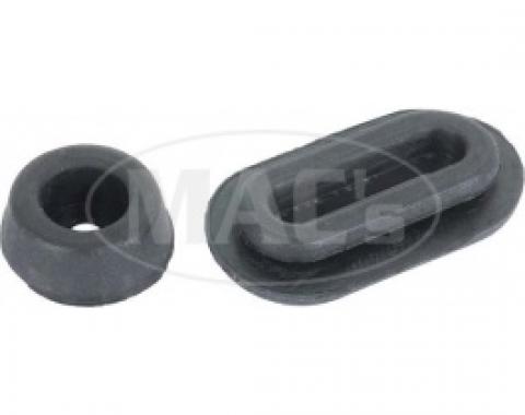 Ford Thunderbird Glove Box Door Grommet & Bumpers Kit, 4 Pieces, 1955-57