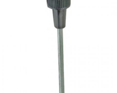 Ford Thunderbird Headlight Switch Knob And Shaft, Black With Silver Insert, 1958