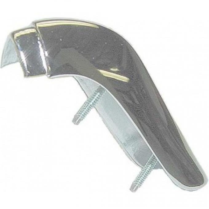 Ford Thunderbird Peak Moulding Quarter End Cap, Left, Die-Cast Chrome, 1961-63